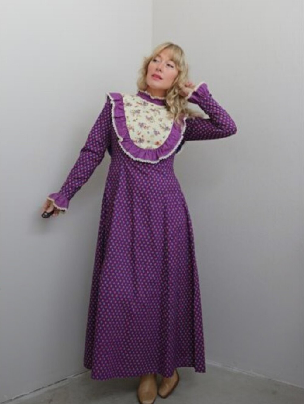 1970's Vintage Hovland-Swanson Calico Folk Dress